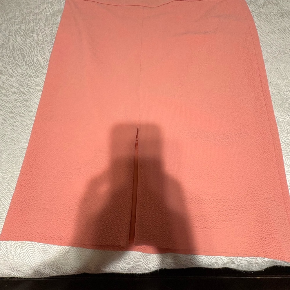 DOLCE and GABBANA Women's Coral Pencil Skirt - Sleek Front Slit Vintage Size 44